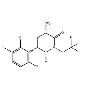 2-Piperidinone, 3-amino-6-methyl-1-(2,2,2-trifluoroethyl)-5-(2,3,6-trifluorophenyl)-, (3S,5S,6R)-