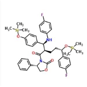 3-[(2R,5S)-5-(4-Fluorophenyl)-2-[(S)-[(4-fluorophenyl(aMino)]][4-[triMethylsilyl]-oxy]phenyl]Methyl]-1-oxo-5-[(triMethylsily)-oxy]pentyl]-4-phenyl-(4S)-2-oxazolidinone