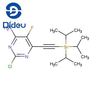 4-Pyrimidinamine, 2-chloro-5-fluoro-6-[2-[tris(1-methylethyl)silyl]ethynyl]-