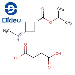 Butanedioic acid, compd. with cis-1-methylethyl 3-(methylamino)cyclobutanecarboxylate (1:1) (ACI)