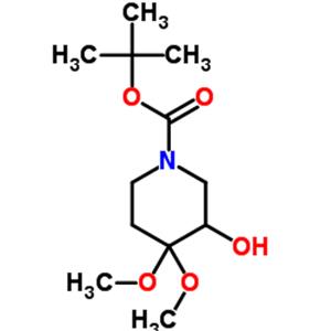 1-Piperidinecarboxylic acid, 3-hydroxy-4,4-dimethoxy-, 1,1-dimethylethyl ester
