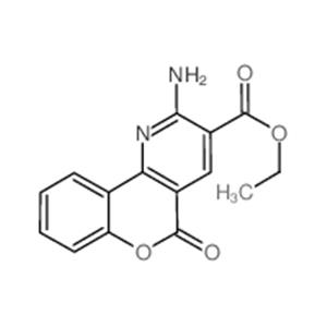 5H-[1]Benzopyrano[4,3-b]pyridine-3-carboxylic acid, 2-amino-5-oxo-, ethyl ester (en)