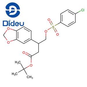 1,3-Benzodioxole-5-propanoic acid, β-[[[(4-chlorophenyl)sulfonyl]oxy]methyl]-, 1,1-dimethylethyl ester, (βS)-