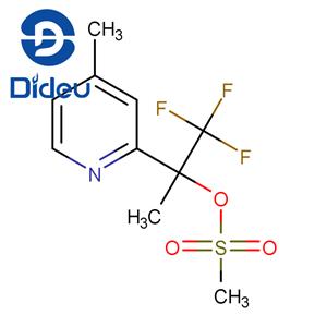 1,1,1-trifluoro-2-(4-methylpyridin-2-yl)propan-2-yl methanesulfonate