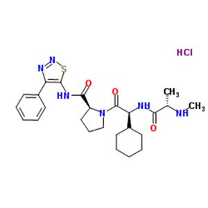 L-Prolinamide, N-methyl-L-alanyl-(2S)-2-cyclohexylglycyl-N-(4-phenyl-1,2,3-thiadiazol-5-yl)-, monohydrochloride