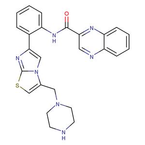 N-[2-[3-(1-Piperazinylmethyl)imidazo[2,1-b]thiazol-6-yl]phenyl]-2-quinoxalinecarboxamide