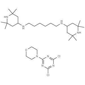 N1,N6-Bis(2,2,6,6-tetramethylpiperidin-4-yl)hexane-1,6-diamine compound with 4-(4,6-dichloro-1,3,5-triazin-2-yl)morpholine(Poly)