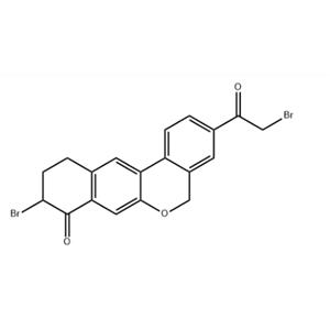 9-Bromo-3-(2-Bromo Acetyl)-10,11-Dihydro-5H-dibenzo(c,g) Chromen-8(9H)-one