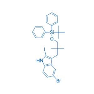 5-Bromo-3-(3-((tert-butyldiphenylsilyl)oxy)-2,2-dimethylpropyl)-2-iodo-1H-indole