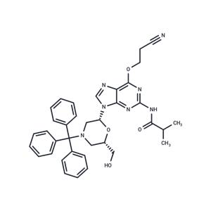 N2-Isobutyryl-O6-cyanoethyl-7'-OH-N-trityl-morpholino guanine