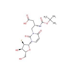 2'-Deoxy-2'-fluoro-N3-(2S)-[2-(tert-butoxy-carbonyl)-amino-3-carbonyl]propyluridine
