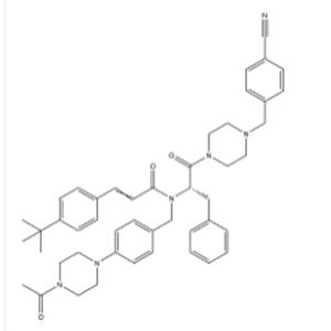 N-[[4-(4-Acetyl-1-piperazinyl)phenyl]methyl]-N-[(1S)-2-[4-[(4-cyanophenyl)methyl]-1-piperazinyl]-2-oxo-1-(phenylmethyl)ethyl]-3-[4-(1,1-dimethylethyl)phenyl]-2-propenamide