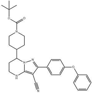 tert-butyl 4-(3-cyano-2-(4-phenoxyphenyl)-4,5,6,7-tetrahydropyrazolo[1,5-a]pyrimidin-7-yl)piperidine-1-carboxylate