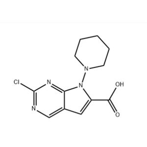 2-CHLORO-7-(PIPERIDIN-1-YL)-7H-PYRROLO[2,3-D]PYRIMIDINE-6-CARBOXYLIC ACID