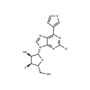9-(3-Deoxy-3-fluoro-β-D-ribofuranosyl)-2-chloro-6-(thiophen-3-yl)purine