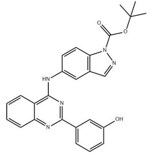 tert-Butyl 5-((2-(3-hydroxyphenyl)quinazolin-4-yl)amino)-1H-indazole-1-carboxylate