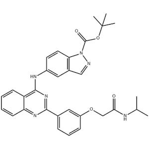 tert-butyl 5-[[2-[3-[2-oxo-2-(propan-2-ylamino)ethoxy]phenyl]quinazolin-4-yl]amino]indazole-1-carboxylate