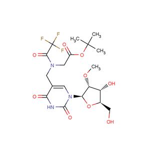 5-N-(t-Butyloxycarbonylmethyl)-N-trifluoro acetyl-aminomethyl-2'-O-methyluridine