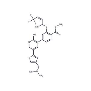 methyl (Z)-4-(2-amino-5-(4-((dimethylamino)methyl)thiophen-2-yl)pyridin-3-yl)-2-((5,5,5-trifluoropent-3-en-2-yl)oxy)benzoate