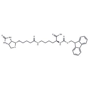 (S)-2-((((9H-fluoren-9-yl)methoxy)carbonyl)amino)-6-(5-((3aS,4S,6aR)-2-oxohexahydro-1H-thieno[3,4-d]imidazol-4-yl)pentanamido)hexanoic acid