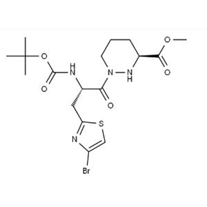 methyl (S)-1-((S)-3-(4-bromothiazol-2-yl)-2-((tert-butoxycarbonyl)amino)propanoyl)hexahydropyridazine-3-carboxylate