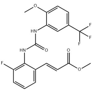 methyl-(E)-3-(3-fluoro-2-(3-(2-methoxy-5-(trifluoromethyl)phenyl)ureido)phenyl)acrylate