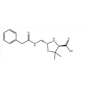 4-Thiazolidinecarboxylic acid, 5,5-dimethyl-2-[[(2-phenylacetyl)amino]methyl]-, (2R,4S)-