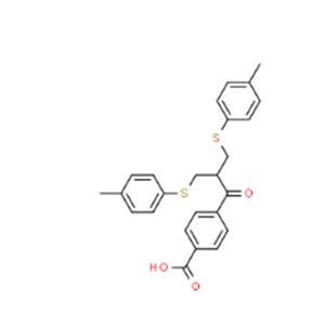 Benzoic acid, 4-[3-[(4-methylphenyl)thio]-2-[[(4-methylphenyl)thio]methyl]-1-oxopropyl]-