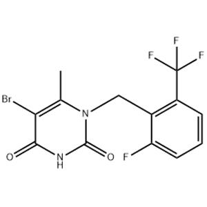 5-Bromo-1-(2-fluoro-6-(trifluoromethyl) benzyl)-6-methyl pyrimidine-2, 4(1H, 3H)-dione?