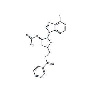 9-(2'-O-Acetyl-5'-O-benzoyl-3'-deoxy-beta-D-ribofuranosyl)-6-chloropurine