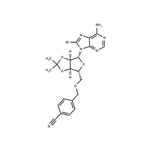 8-Bromo-5'-O-(4-cyanobenzyl)-2',3'-O-isopropylidene adenosine