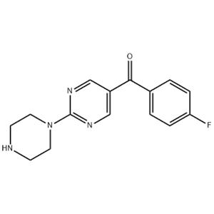(4-fluorophenyl)(2-(piperazin-1-yl)pyrimidin-5-yl)methanone