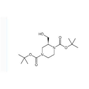 1,4-Piperazinedicarboxylic acid, 2-(hydroxymethyl)-, 1,4-bis(1,1-dimethylethyl) ester, (2S)