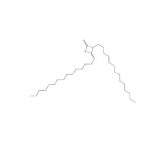 2-Oxetanone, 3-C12-16-alkyl-4-C13-17-alkylidene derivs.