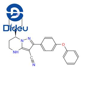 (7S )-4,5,6,7-Tetrahydro-2-(4-phenoxyphenyl)-7-(4-piperidinyl)pyrazolo[1,5-a ]pyrimidine-3-carbonitrile
