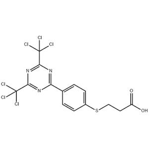 [3-[[4-[4,6-Bis(trichloromethyl)-1,3,5-triazin-2-yl]phenyl]thio]propanoic acid