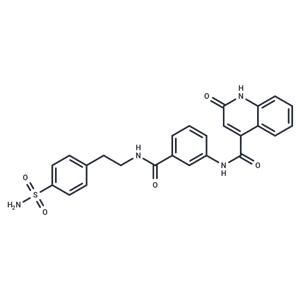 4-Quinolinecarboxamide, N-[3-[[[2-[4-(aminosulfonyl)phenyl]ethyl]amino]carbonyl]phenyl]-1,2-dihydro-2-oxo-
