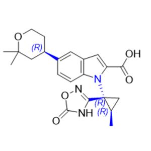 1H-Indole-2-carboxamide, 1-[(1S,2S)-1-cyano-2-methylcyclopropyl]-N-methyl-N-phenyl-5-[(4S)-tetrahydro-2,2-dimethyl-2H-pyran-4-yl]