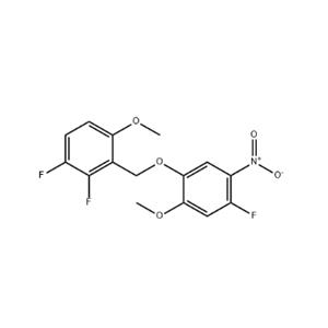 Benzene, 1,2-difluoro-3-[(4-fluoro-2-methoxy-5-nitrophenoxy)methyl]-4-methoxy