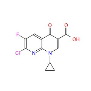 7-Chloro-1-cyclopropyl-6-fluoro-4-oxo-1,4-dihydro-1,8-naphthyridine-3-carboxylic acid