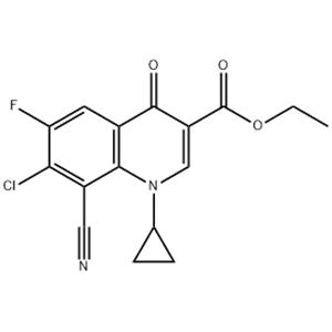 Ethyl 7-chloro-8-cyano-1-cyclopropyl-6-fluoro-4-oxo-1,4-dihydroguinoline-3-carboxylate