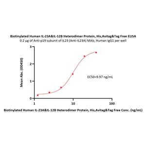 Biotinylated Human IL-23 alpha&IL-12 beta Heterodimer Protein
