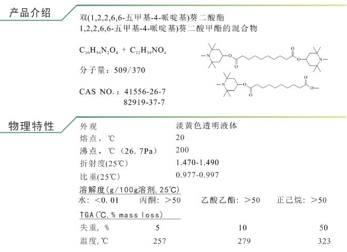 受阻胺光稳定剂UV-292