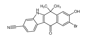9-Bromo-8-hydroxy-6,6-dimethyl-11-oxo-6,11-dihydro-5H-benzo[b]carbazole-3-carbonitrile