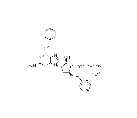 (1S,2S,3S,5S)-5-(2-氨基-6-苄氧基-9H-嘌呤-9-基)-3-苄氧基-2-苄氧基甲基环戊醇