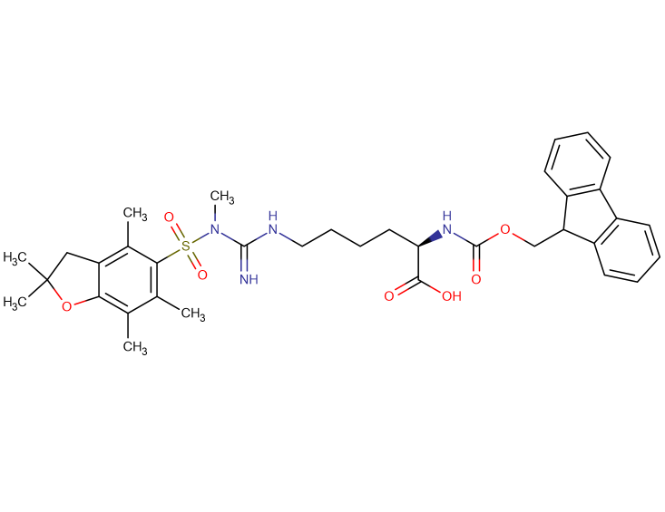 Fmoc-D-高精氨酸(甲基,磺酰基)-OH