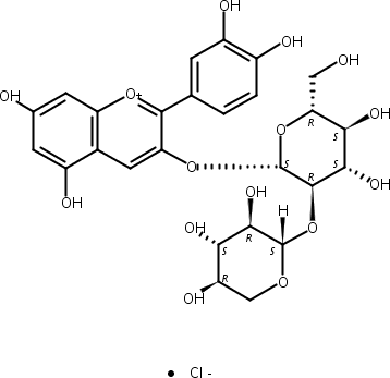氯化失车菊素-3-O-桑布双糖苷
