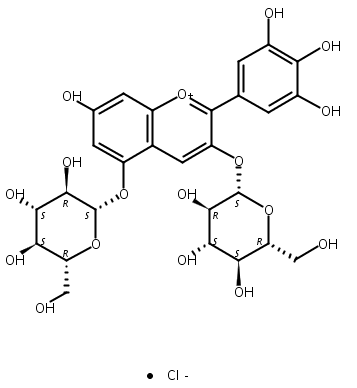 氯化飞燕草素-3,5-O-二葡萄糖苷