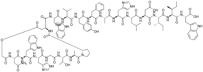Cyclo(-Gly-Asn-Trp-His-Gly-Thr-Ala-Pro-Asp)-Trp-Val-Tyr- Phe-Ala-His-Leu-Asp-Ile-Ile-Trp-OH