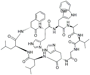 Cyclo(-D-Phe-His-Trp-Ala-Val-Gly-His-Leu-Leu)